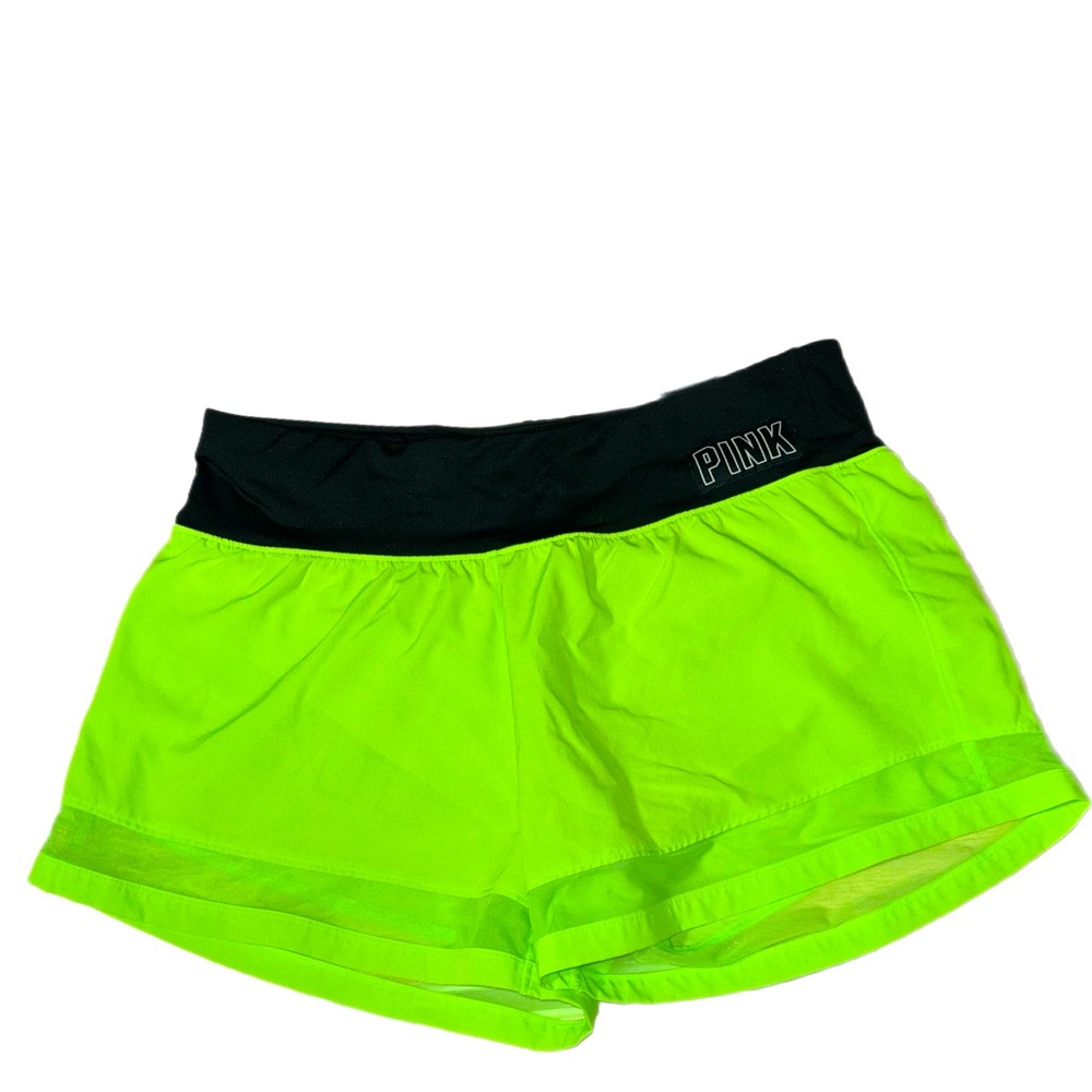 Victoria’s Secret PINK ultimate shorts SZ MED Neon green sports athletic